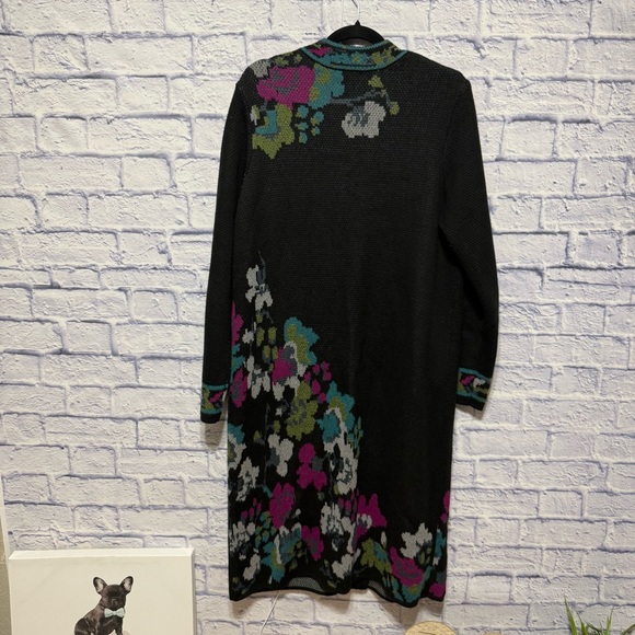 J.Jill Trailing Flowers Longline Duster Cardigan sweater - Picture 5 of 13